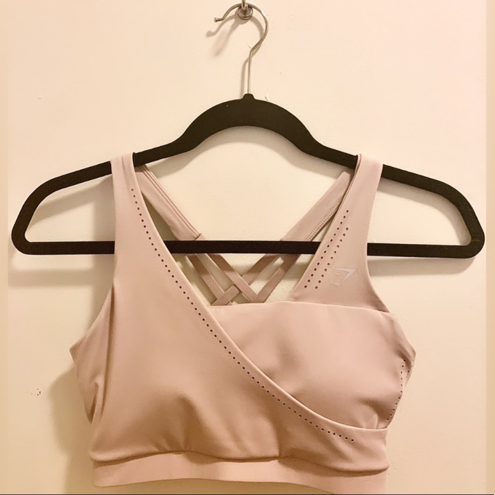 Gymshark Laser Cut Sports Bra - Taupe